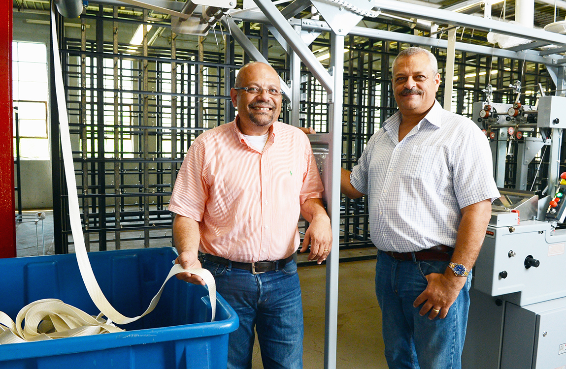 Hany Tadrous, business development director and Ehab Tadrous, Owner at their new TexWeb facility in Eden, NY