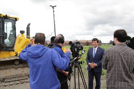 County Executive Mark Poloncarz on the site.