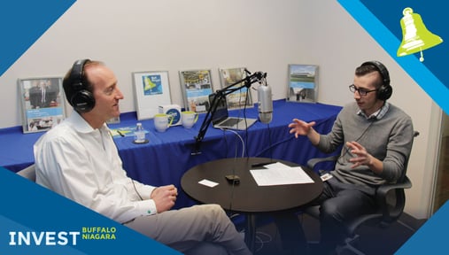 Matt Enstice and Greg Pokriki in the Bell Ringer studio.